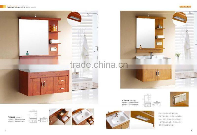 Simple design! waterpproof solid wood low price modern bathroom cabinet