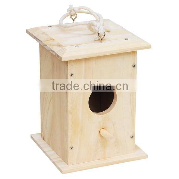 Handmade small wooden bird house