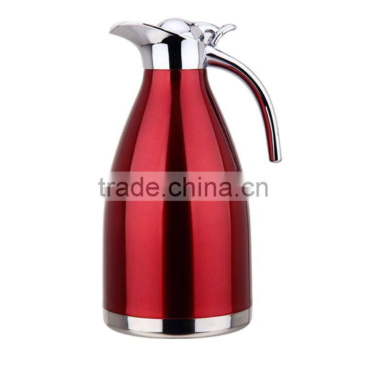 hot sale double wall 1.0L/1.5L/2.0L stainless steel thermos tea coffee pot