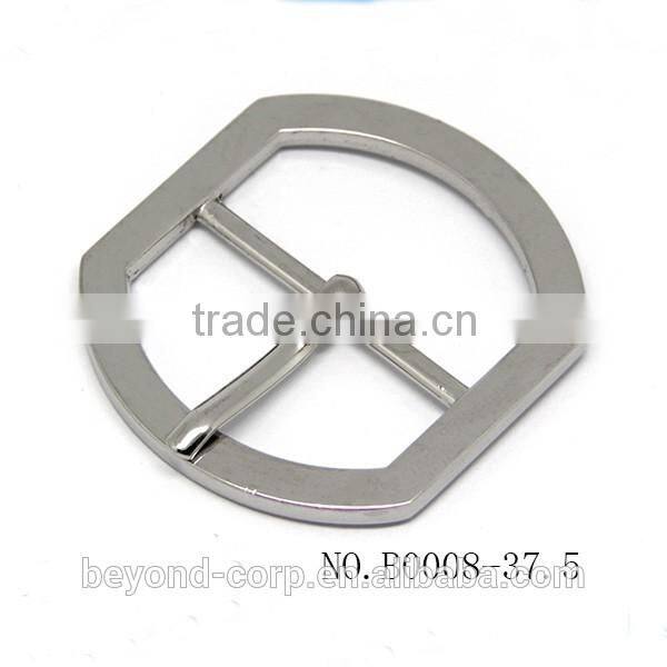 37.5MM nickel shiny polishing rounded pin buckle for belt for handbag