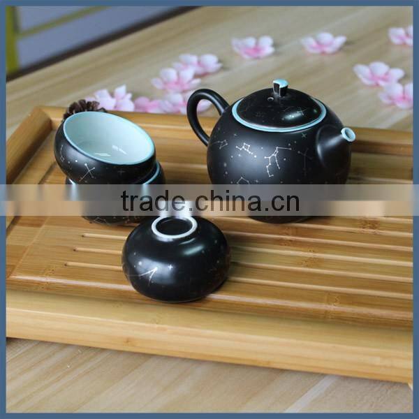 Antique chinese constellation printings ceramic tea cup sets