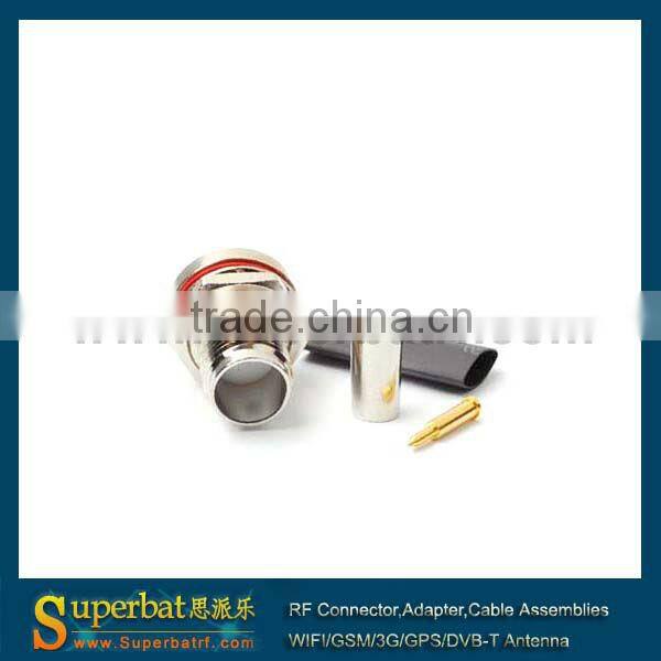 RP-TNC Crimp Jack(Male Pin) bulkhead O-ring connector