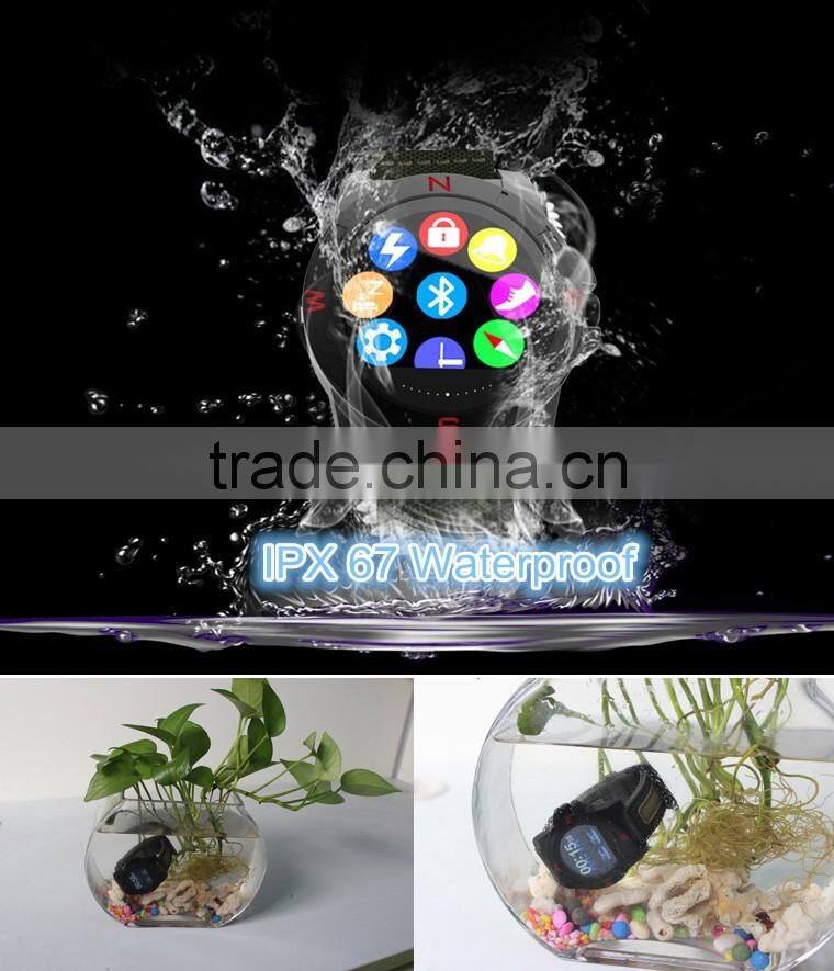 Smart watch Round Shape Screen Bluetooth Smart Wrist Leather Watch for Iphone and Android