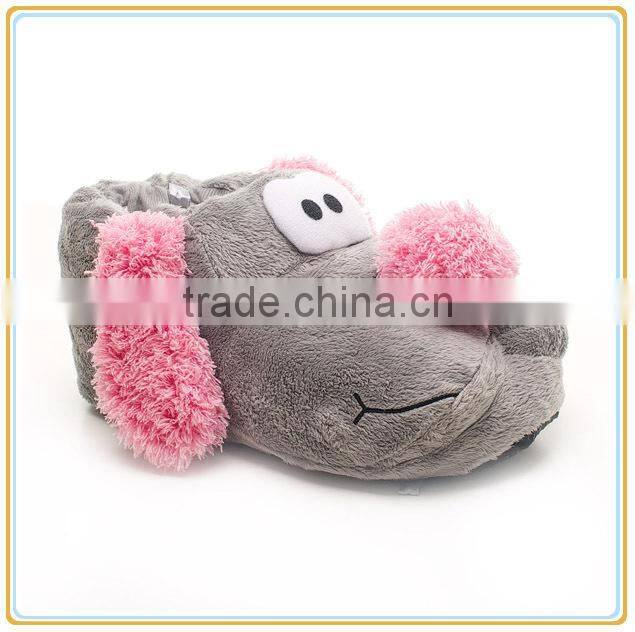 2015 children animal plush cotton shoes slip-on unisex indoor shoes