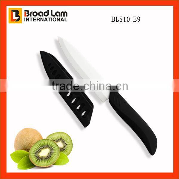 Utility Knife in 5 inch Ceramic blade Zirconia material White Blade with a PP Knife Sheath
