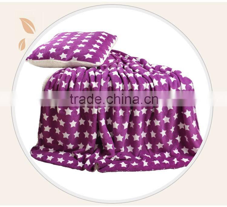Fashion China New 2Ply Berber Fleece Pillow Blanket