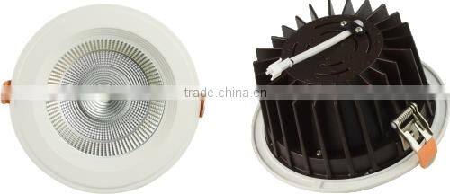 Supper high brightness--40w led COB downlight 80Ra CE certificated driver