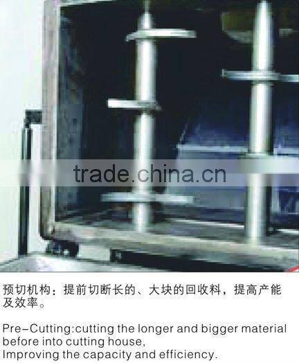 Slow speed Plastic on-line recycling granulator machinery