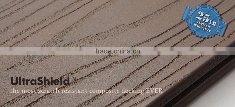 Composite outdoor decking tiles, UltraShield QuickDeck by NewTechWood