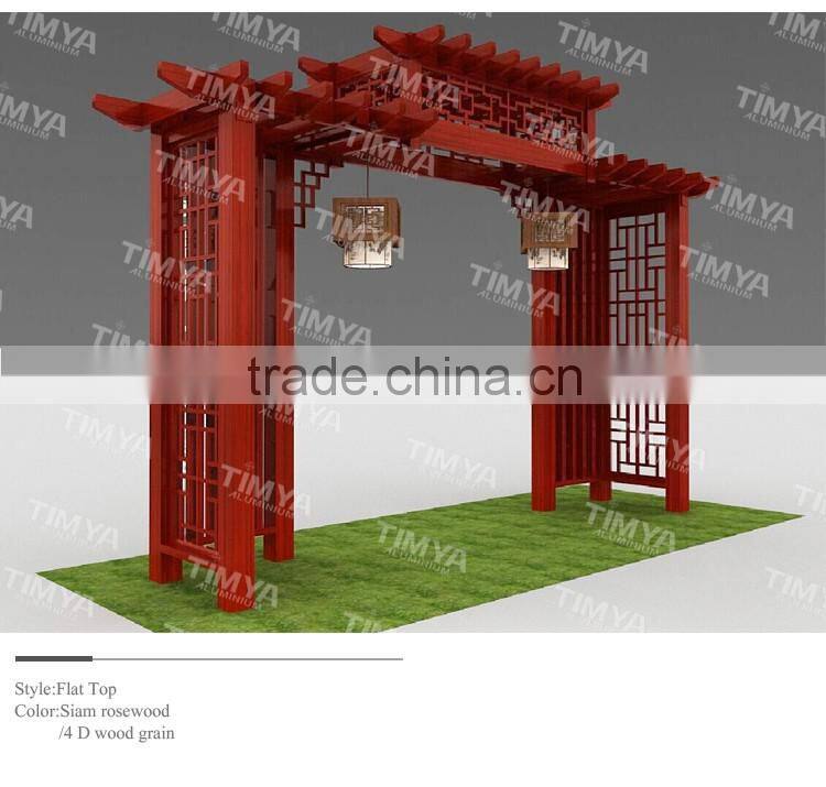 2015 hot sale outdoor plastic pergola designs supplier