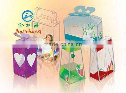 Triangle/square shape plastic package box with printing