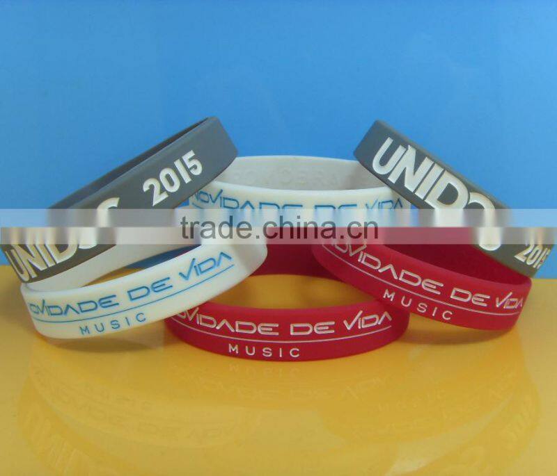 Debossed Inkfilled Wristbands /Engraved Colors Filled Wristbands /Inkfilled Wristbands
