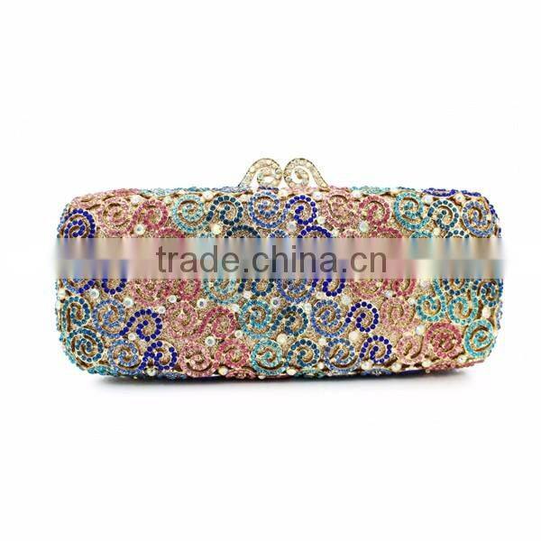 colorful clutch bag metal frame evening bag /part bag/wedding bag (8740A-B)