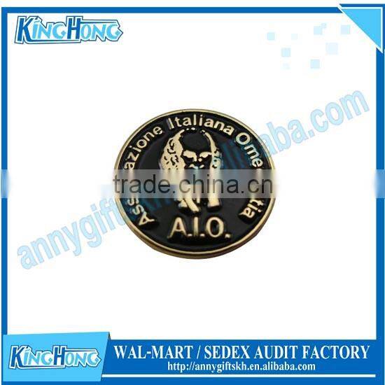 Promotional round custom metal masonic lapel pin