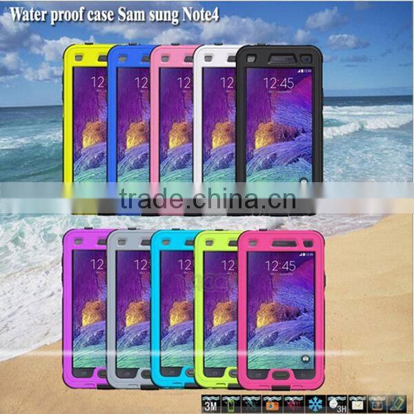 Shockproof Swimming Diving Waterproof Case for Samsung Galaxy Note 4 N9100 With Button