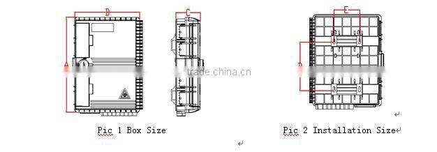 FTTH SC 12 CORES DUPLEX LC12 CORES PLC1*8 Wall or Pole mounted Supporting Uncut IP 65 FIBER BOX