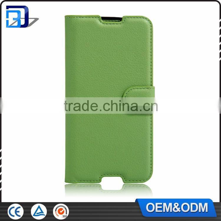 High Quality Litchi Design Credit Card Wallet Stand Flip leather case for Alcatel One Touch Idol 4 mobile phone cover