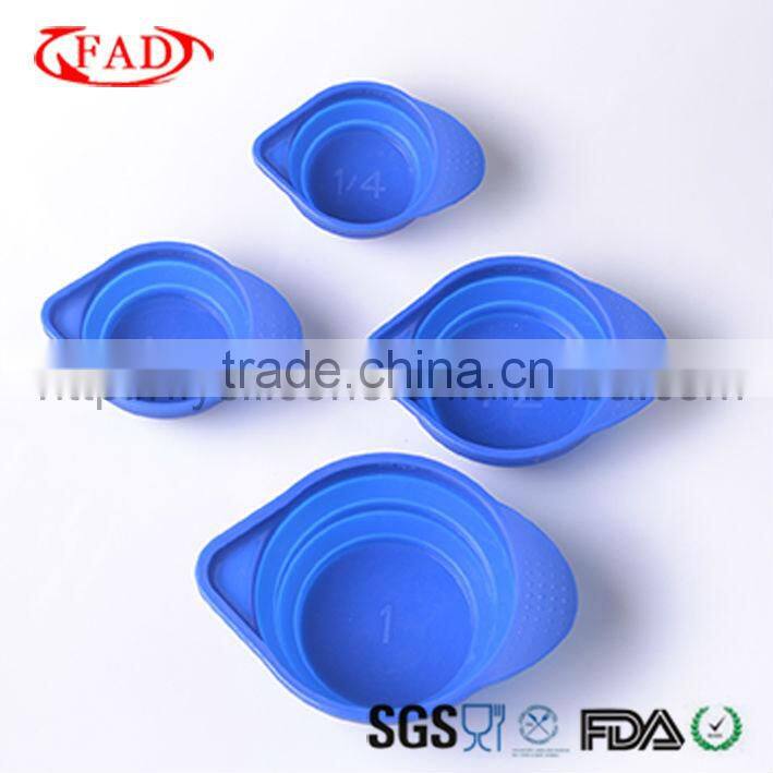 2014 Nesting Silicone Collapsible Measuring Cup With FDA and LFGB Approval