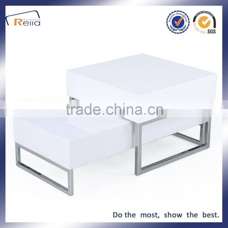 Living Room Furniture Style White MDF Coffee Table