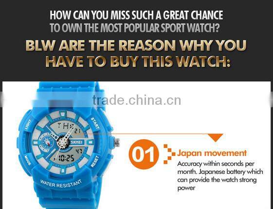 Japan movements LED light waterproof sports digital new design fashion girls watch