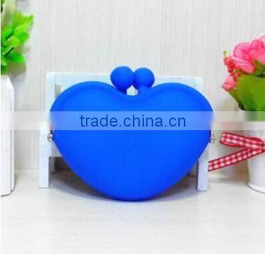 Wholesale high quality heart shaped silicone purse,coin purse of silicone