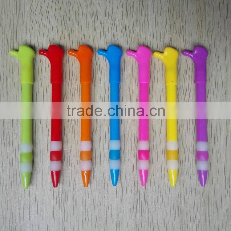 Cheap import products Solid color barrel and clip, neb printable plastic pen