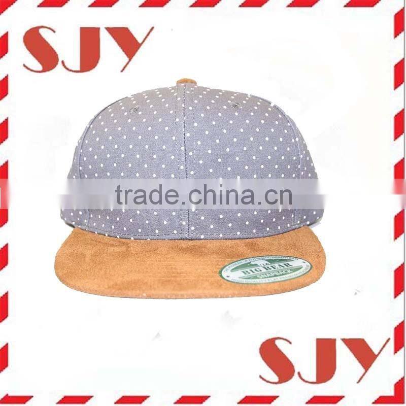 Custom All Over Print Dot 5 Panel Hat With Suede Brim