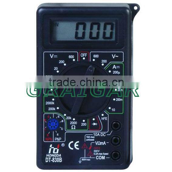 DT830B DT-830B AC/DC Professional Electric Tester Checker Tester Digital Multimeter with retail box, Yellow Black