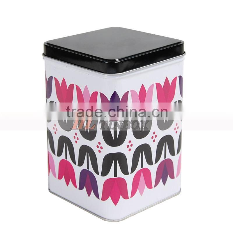 Gift Usage Square Tin Box with Costomer Printed