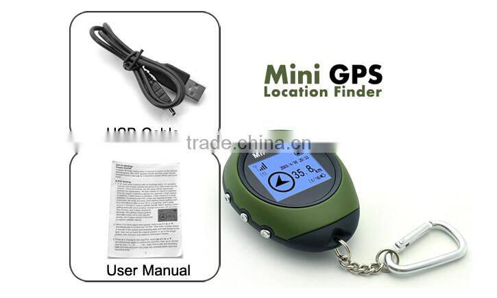 PG03 Mini GPS Receiver Navigation Handheld Location Finder USB Rechargeable with Compass for Outdoor Sport Travel