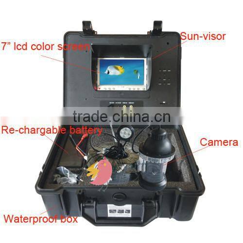 CCTV Underwater 7"LCD Screen 1/3 SONY EFFIO 420 TVL Camera with DVR and 20m Cable Rotate at 360 Degree
