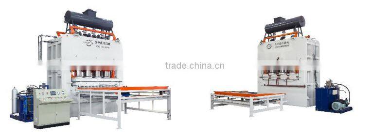 mdf / hdf / pb melamine press machine / melamine laminating press machine / short cycle melamine press