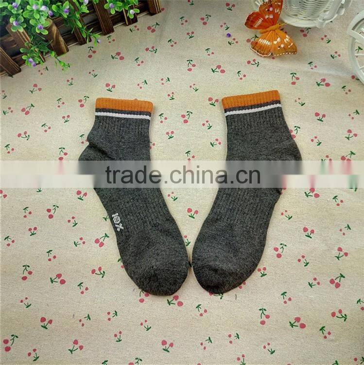 Solid color just top colored mens sport ankle socks,China socks supplier-Assorted 6
