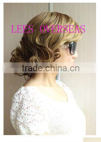 Summer hot sale pear flower golden short wig