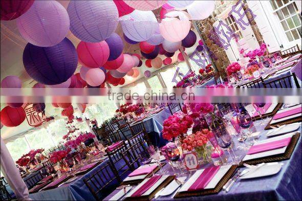 YIWU PARTYSUPPLIER 8" 12" 16" Assorted Eyelet Paper Lanterns