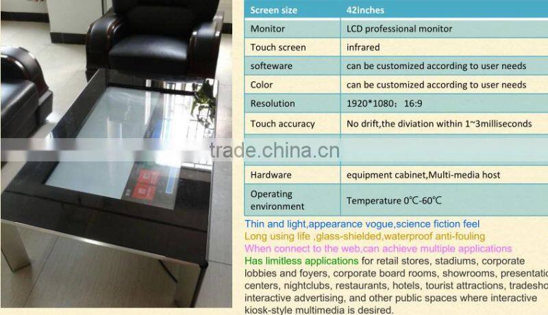IR multi-purpose game touch table ,game table with touch screen