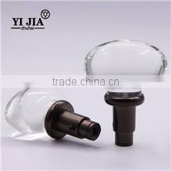 1 1/9 inch zinc base chrome plated amethyst glass knob