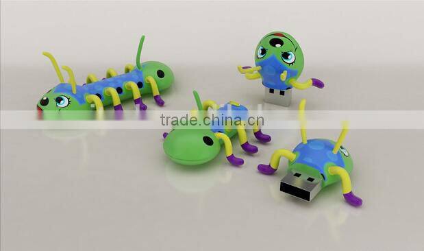 Customized logo 32GB Soft PVC bug shaped USB flash drive gift 100% real capacity usb flash disk memory USB 2.0
