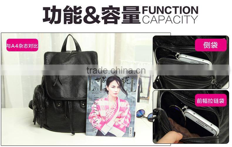 New Arrived Pu Leather Lady Travelling Backpack for Women's Bag