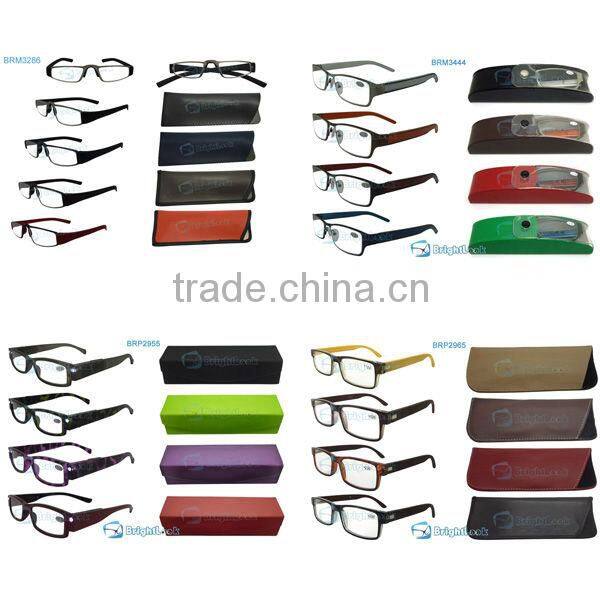 Fashion plastic LED reading glasses,CE&FDA Certification (BRP2658C)
