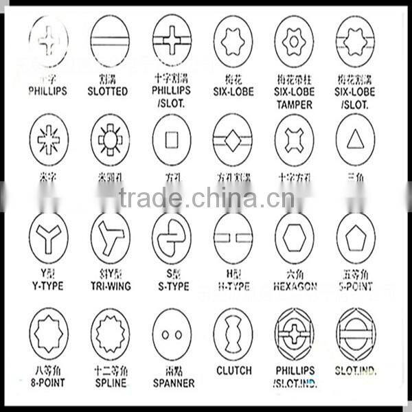 12.9 grade M2-M6 knife handle torx head bolt