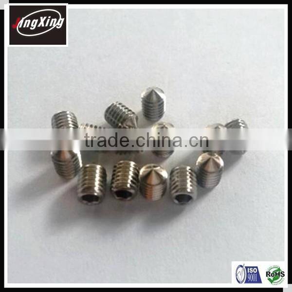 good price hex socket head taper set screw with cone point