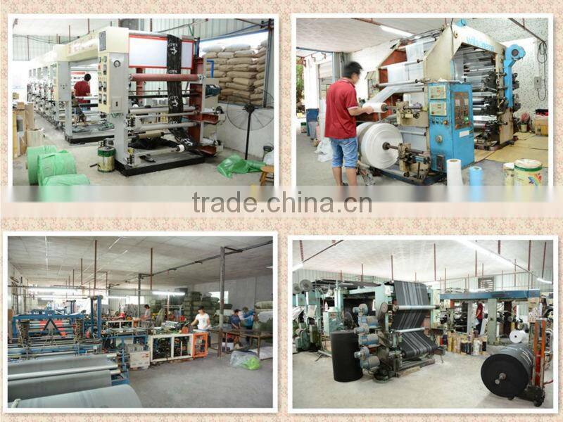 Clear newly fork ears handle plastic bag with printing for cloth