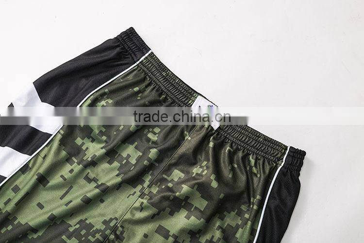 sublimated camo blue reversible basketball jerseys/custom digital camo basketball uniform