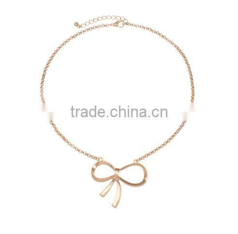 Pretty Steps 2015 fashion jewelry bow pattern thin gold style guangzhou china wholesale made in china