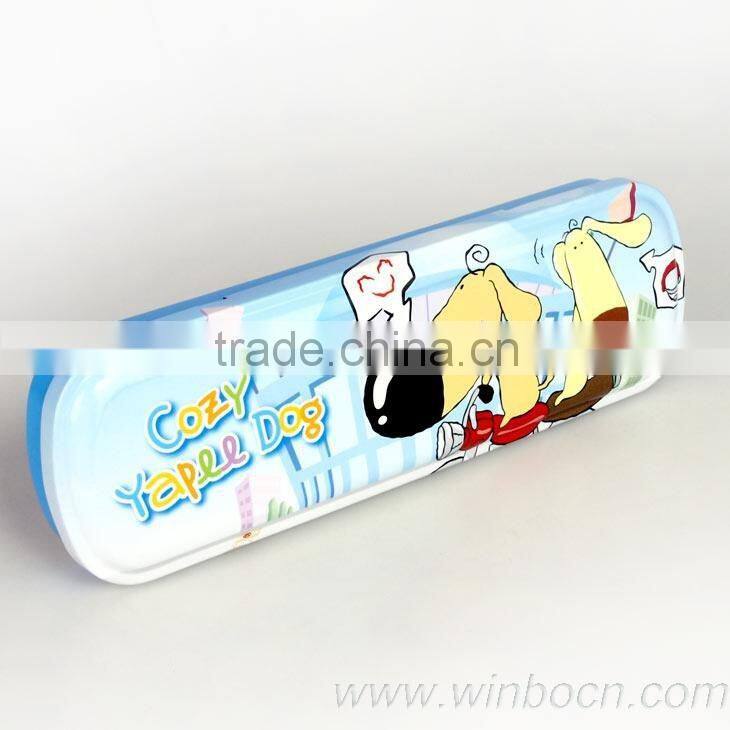 Two-layer tin cartoon students pencil case pencil box