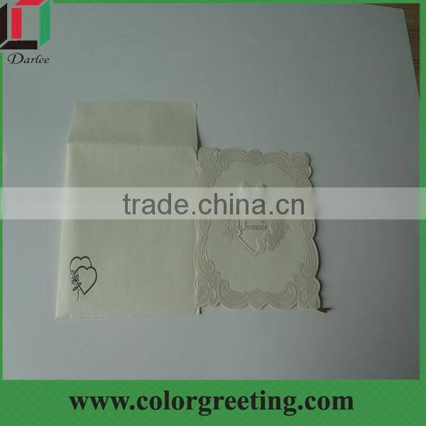 Chinese suppliers handmade laser cut luxury invitation wedding card printing