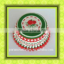 Dessert cup with printed flower patterns