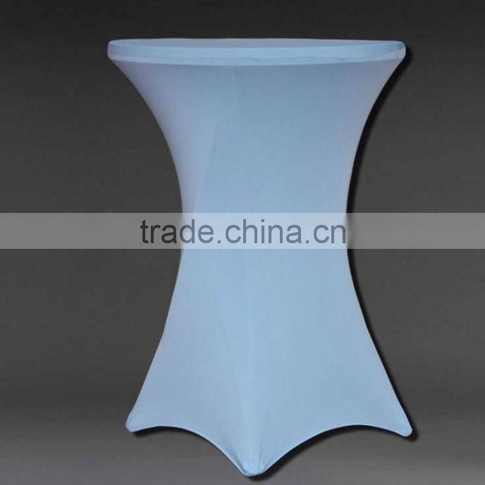 LZB016 fashionable solid color blue cocktail table cover for sale