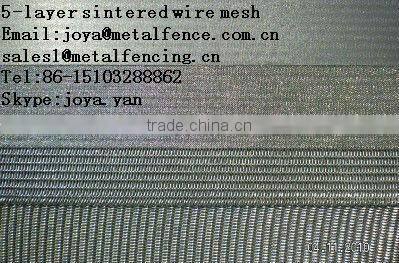 1.7mm thickness 5-layer sintered square mesh filter media